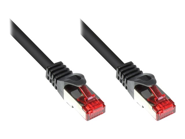 Good Connections RNS - Patch-Kabel - RJ-45 (M) bis RJ-45 (M) - 3 m - SFTP, PiMF - CAT 6 - geschirmt, ohne Haken - Schwarz