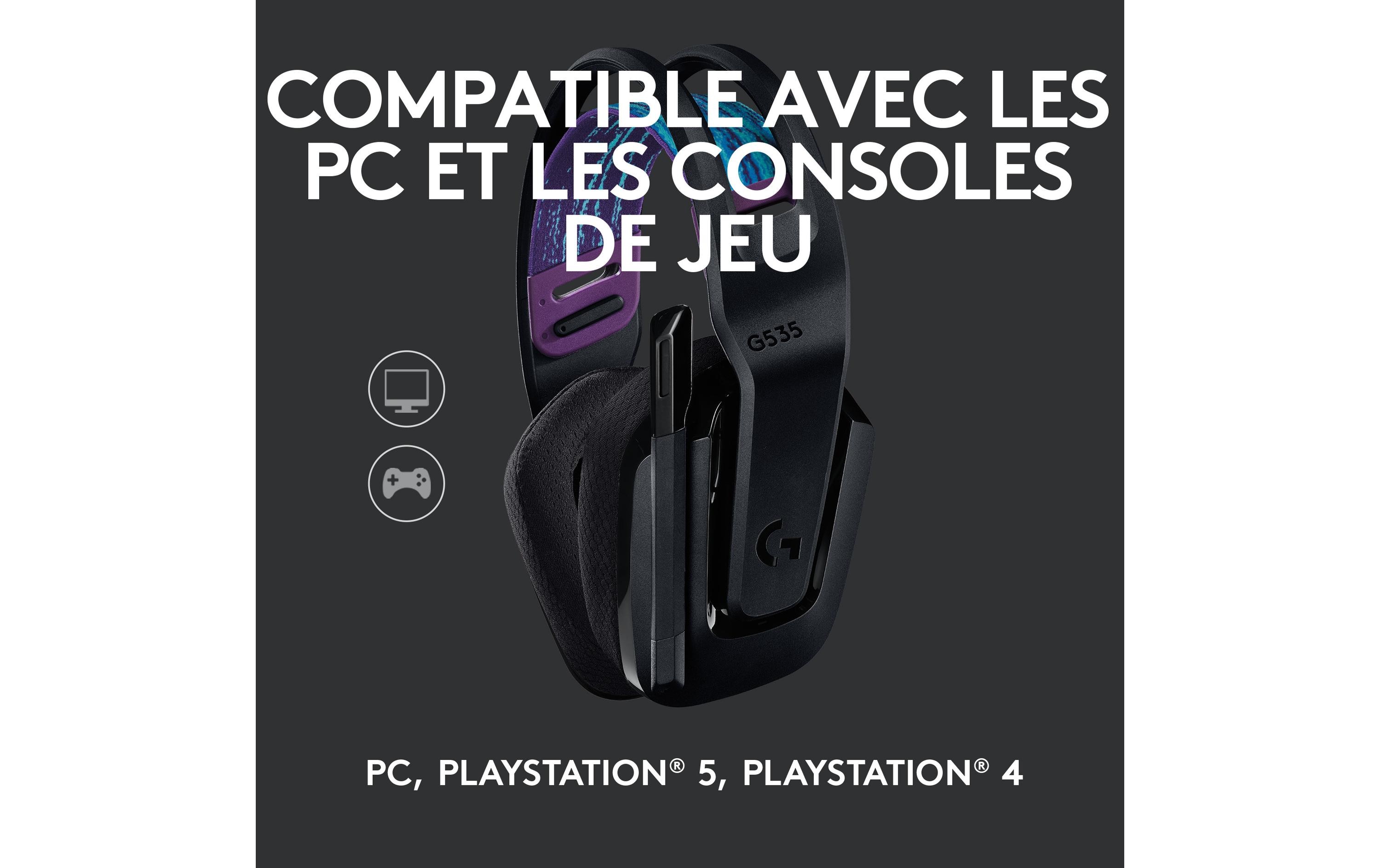 Logitech G G535 LIGHTSPEED Wireless Gaming Headset - Headset - ohrumschließend - LIGHTSPEED - kabellos - Schwarz - Discord Certified