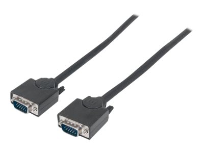 Manhattan VGA Monitor Cable
1.8m
Black
Male to Male
HD15
Cable of higher SVGA Specification (fully compatible)
Fully Shielded
Lifetime Warranty
Polybag - VGA-Kabel - HD-15 (VGA) zu HD-15 (VGA) - 1.8 m