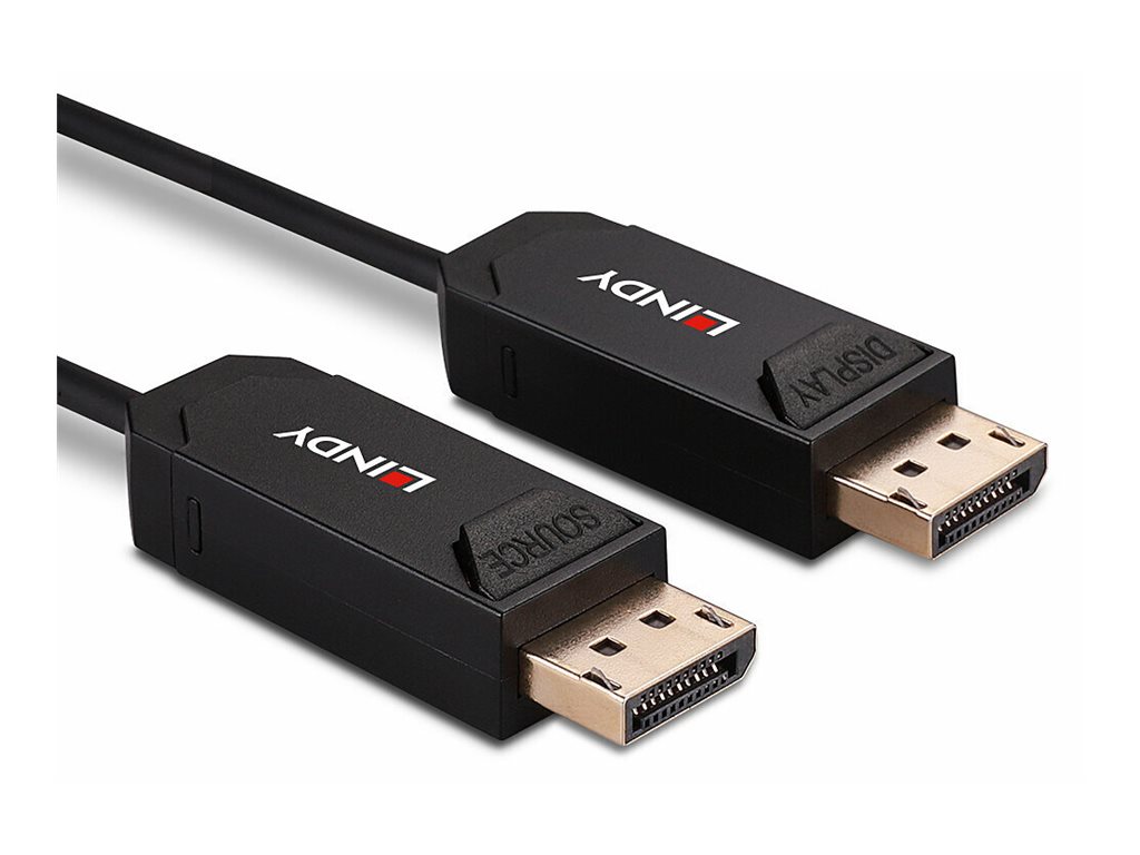 Lindy - DisplayPort-Kabel - DisplayPort (M) zu DisplayPort (M) - DisplayPort 2.0 - 50 m - unterstützt 8K 60 Hz (7680 x 4320), UHBR10 - Schwarz