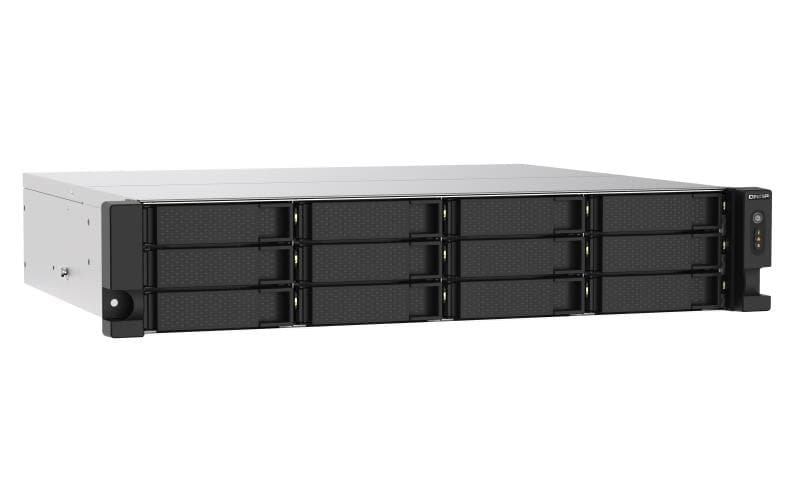 QNAP TS-1273AU-RP - NAS-Server - 12 Schächte - Rack - einbaufähig - SATA 6Gb/s - RAID RAID 0, 1, 5, 6, 10, JBOD, 5 Hot Spare, 6 Hot Spare, 10-Hot-Spare - RAM 8 GB - Gigabit Ethernet / 2.5 Gigabit Ethernet - iSCSI Support - 2U