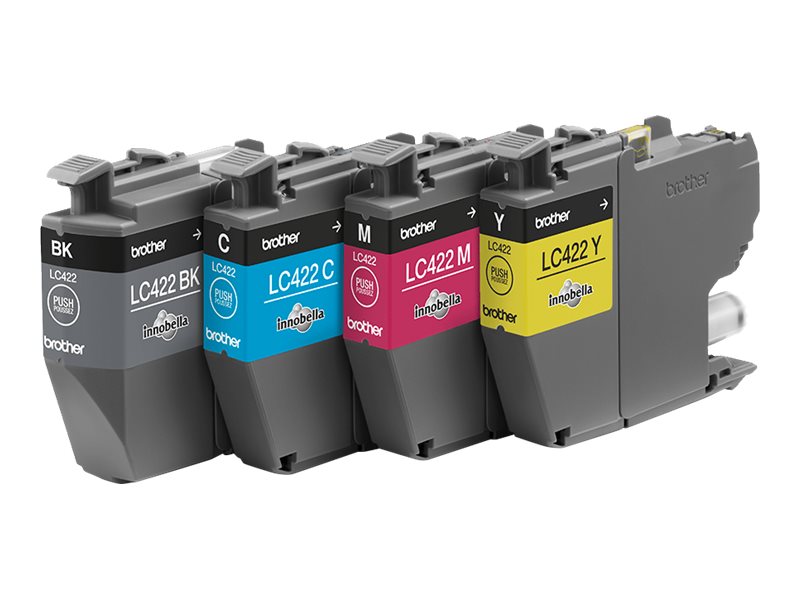 Brother LC422 Value Pack - 4er-Pack - Schwarz
Cyan
Magenta
Gelb - original - Tintenpatrone