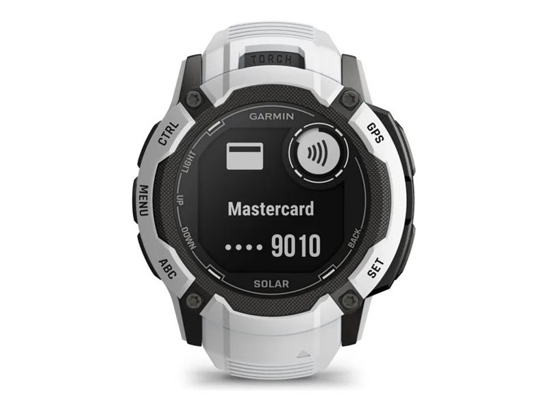 Garmin Instinct 2X Solar - faserverstärktes Polymer - Ja intelligente Uhr mit Band - 64 MB - Steinweiß