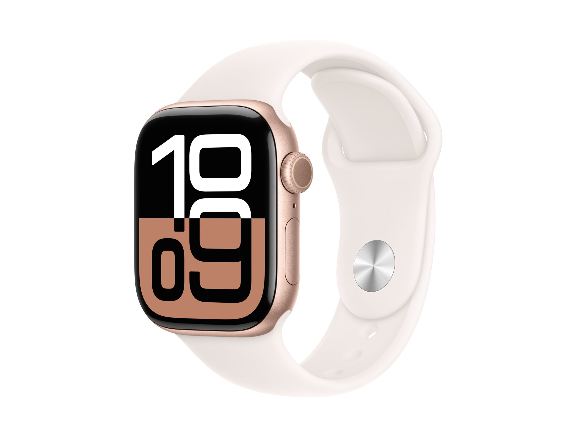 Apple Watch Series 10 GPS + Cellular 42mm Rose Gold Aluminium Case mit Light Blush Sport Band - S/M (MWX93QF/A)