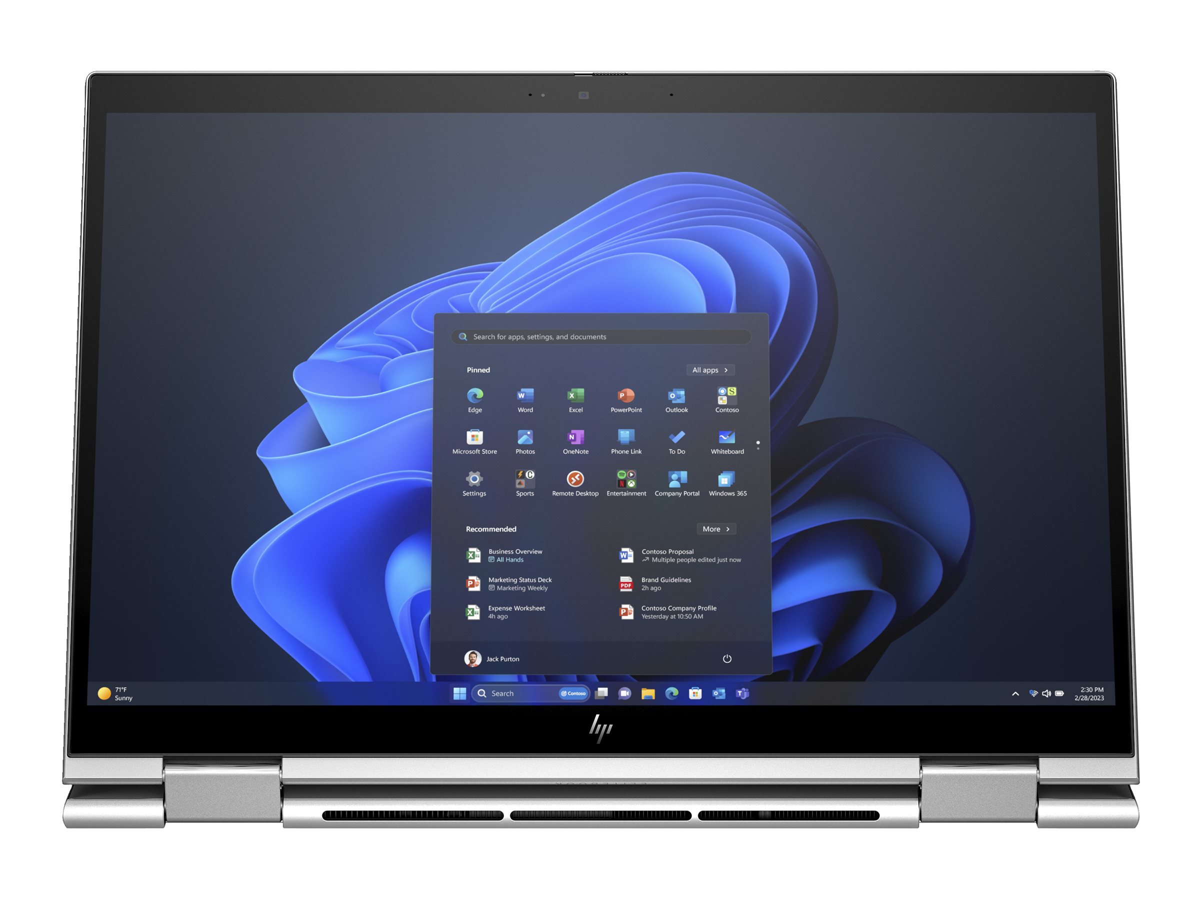 HP Elite x360 830 G11 Notebook - 33.8 cm (13.3") - Core Ultra 5 125U - 16 GB RAM - 512 GB SSD - Deutsch - mit HP Wolf Pro Security Edition (1 Jahr)