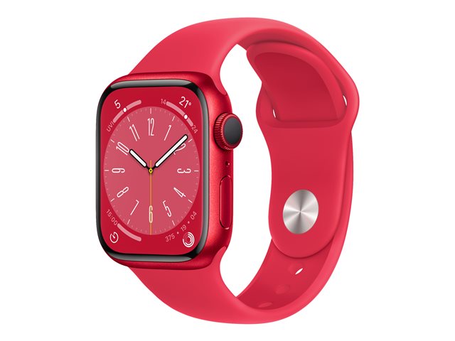 APPLE Watch Series 8 GPS 41mm (PRODUCT)RED Aluminium Case with (PRODUCT)RED Sport Band - Regular (MNP73FD/A)