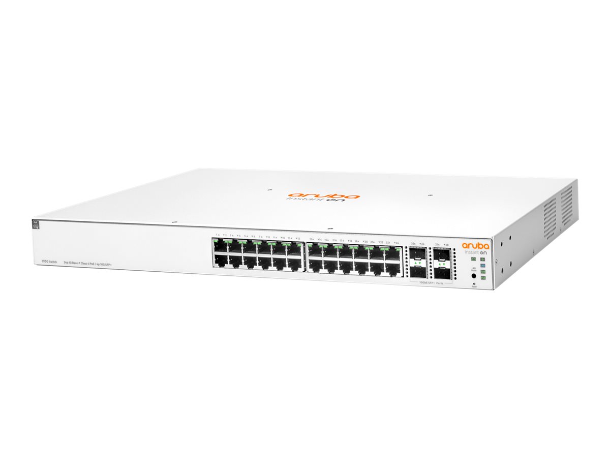 HPE Networking Instant On 1930 24G Class4 PoE 4SFP/SFP+ 370W Switch - Switch - 28 Anschlüsse - managed - an Rack montierbar