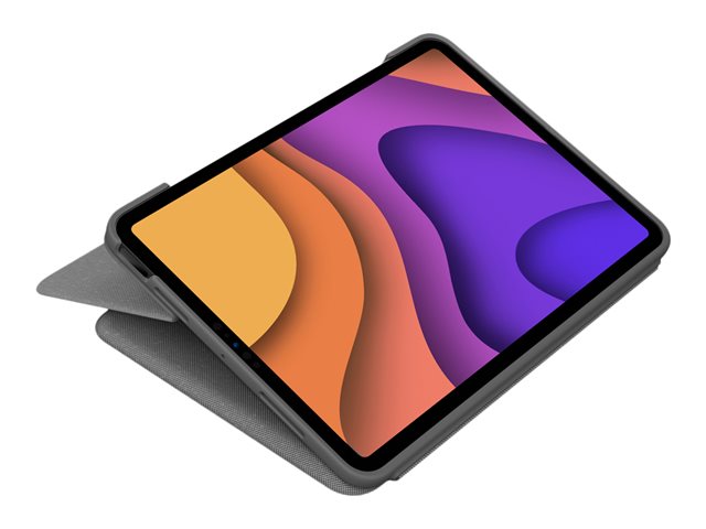 Logitech Folio Touch - Tastatur und Foliohülle - mit Trackpad - QWERTY - GB - Oxford Gray Eingabegerät
