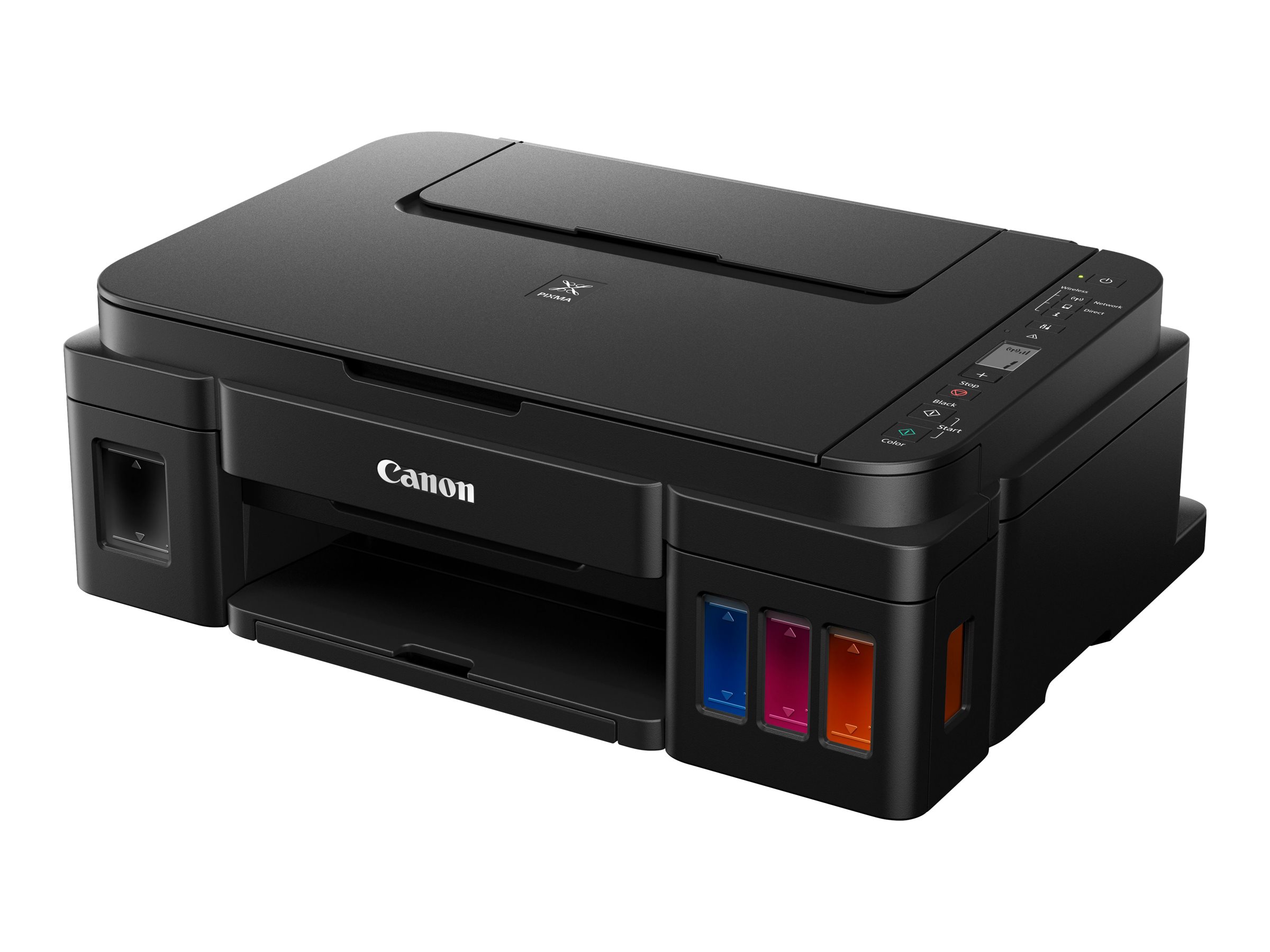Canon PIXMA G3410 - Multifunktionsdrucker - Farbe - Tintenstrahl - nachfüllbar - 216 x 297 mm (Original) - A4/Legal (Medien) - bis zu 8.8 ipm (Drucken) - 100 Blatt - USB 2.0, Wi-Fi(n)