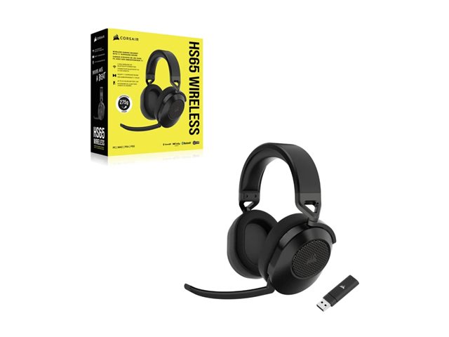 CORSAIR Gaming HS65 WIRELESS - Headset - ohrumschließend - Bluetooth / 2,4 GHz Funkfrequenz - kabellos - Kohle
