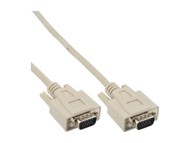 InLine - VGA-Kabel - HD-15 (VGA) (M) zu HD-15 (VGA) (M) - 1 m - geformt - beige