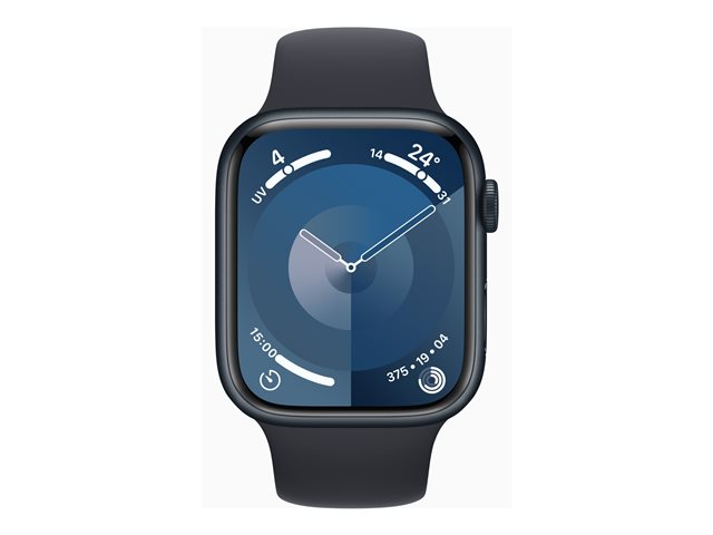 Apple Watch Series 9 (GPS + Cellular) - Midnight Aluminium - intelligente Uhr mit Sportband - Midnight - 64 GB