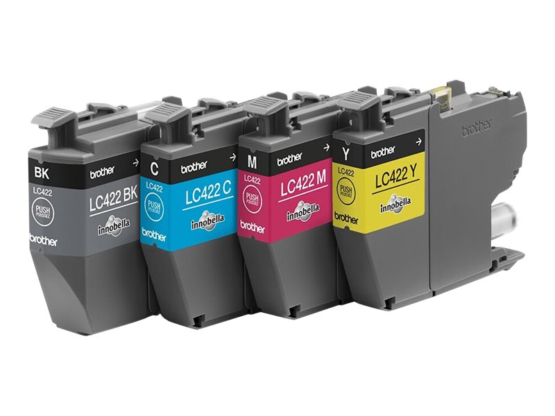 Brother LC422 Value Pack - 4er-Pack - Schwarz
Cyan
Magenta
Gelb - original - Tintenpatrone