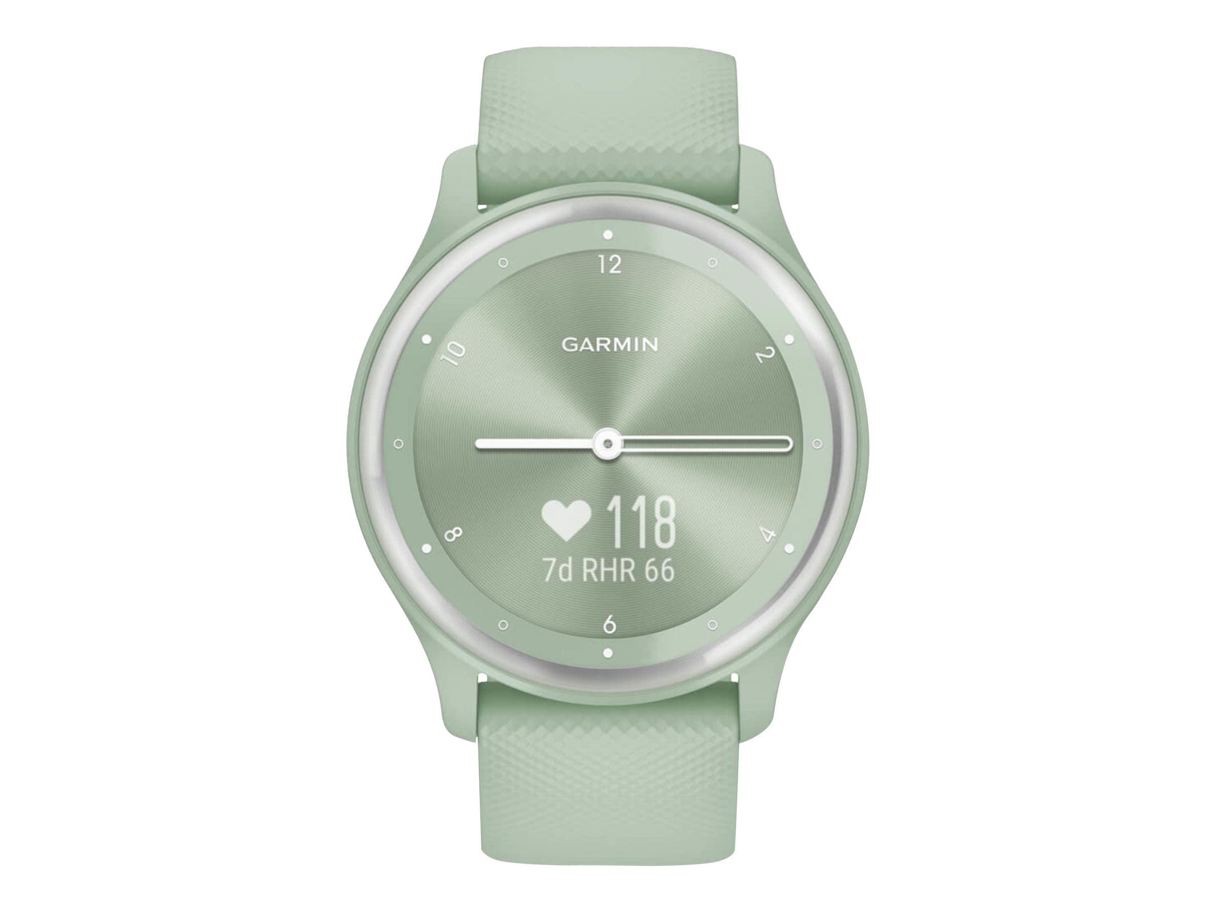 Garmin vívomove Sport - Mintfarben mit silbernen Akzenten - intelligente Uhr mit Band