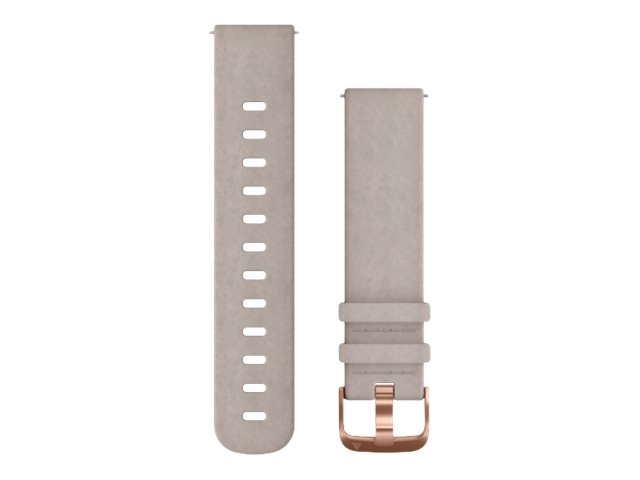 Garmin Quick Release Band - Uhrarmband für Smartwatch - 127 - 204 mm - Suede Gray, Rosegold - für Forerunner 55, 645; vívoactive 3 Music; vívomove HR