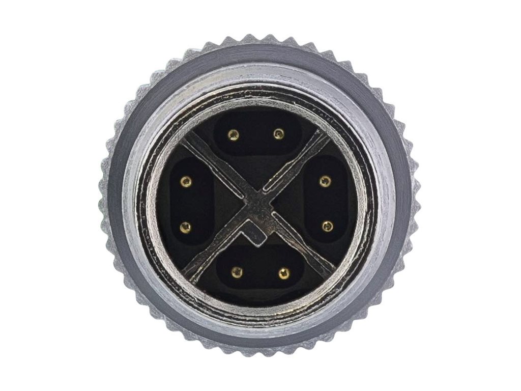 InLine - Netzwerkkabel - 4-polig M12-D (M) zu 4-polig M12-D (M) - 2 m - 6.5 mm - SF/UTP - CAT 5e - halogenfrei, D-kodiert - grün