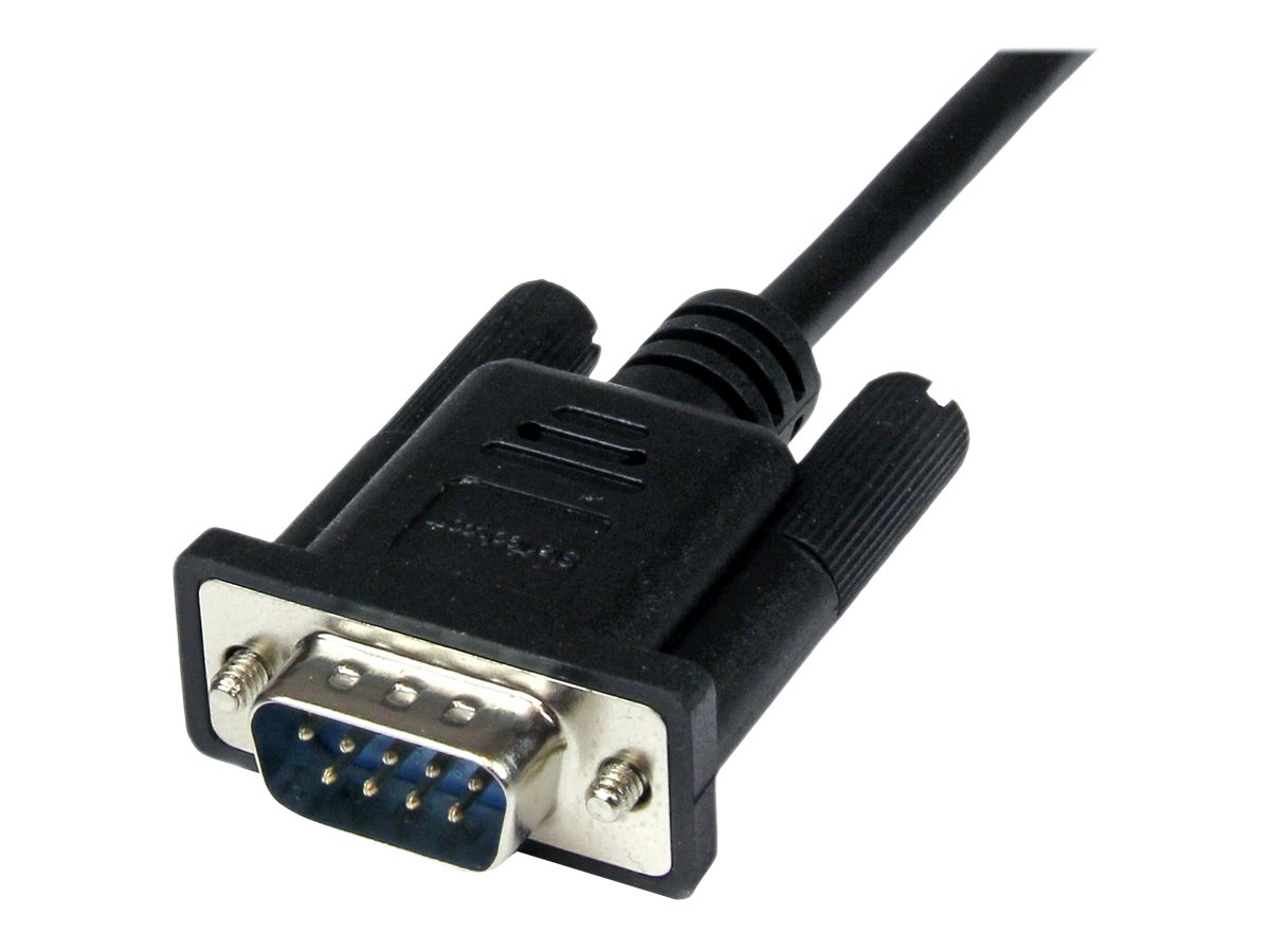 StarTech.com 2m Seriell DB9 RS-232 Nullmodemkabel - Schwarz - Stecker/Buchse - 9 Pin Null Modem Kabel - Nullmodemkabel - DB-9 (W) zu DB-9 (M) - 2 m - Schwarz - für P/N: 1P3FPC-USB-SERIAL, ICUSB2321F, ICUSB2324I, ICUSB232V2, PEX2S953, PEX2S953LP