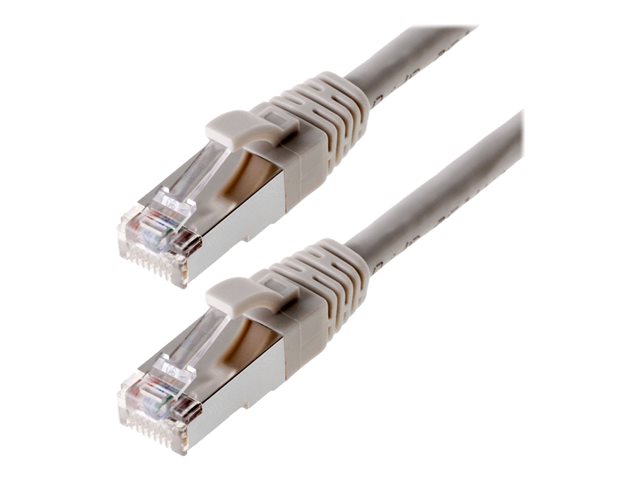 Helos - Patch-Kabel - RJ-45 (M) bis RJ-45 (M) - 1 m - SF/UTP - CAT 5e - ohne Haken - Grau