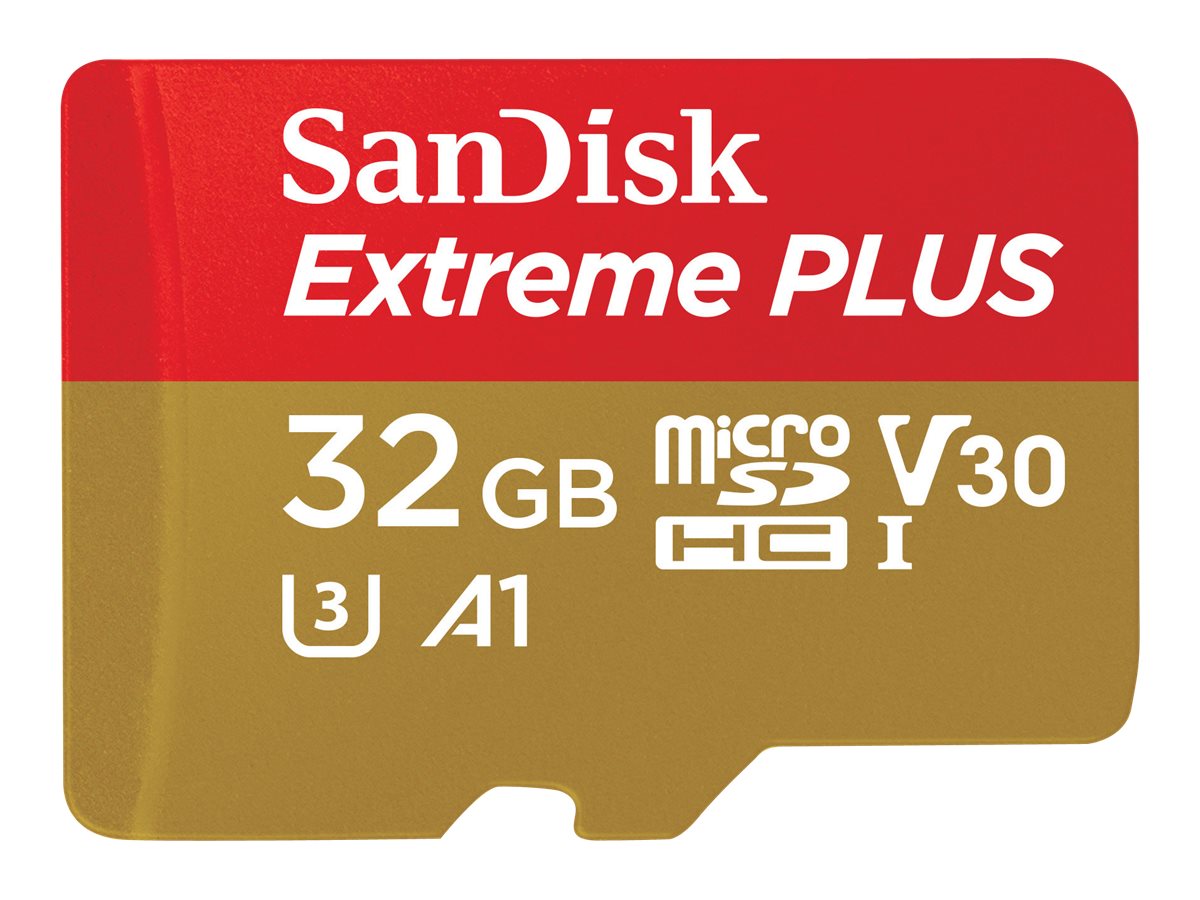 SanDisk Extreme PLUS - Flash-Speicherkarte - 32 GB - microSDHC UHS-I