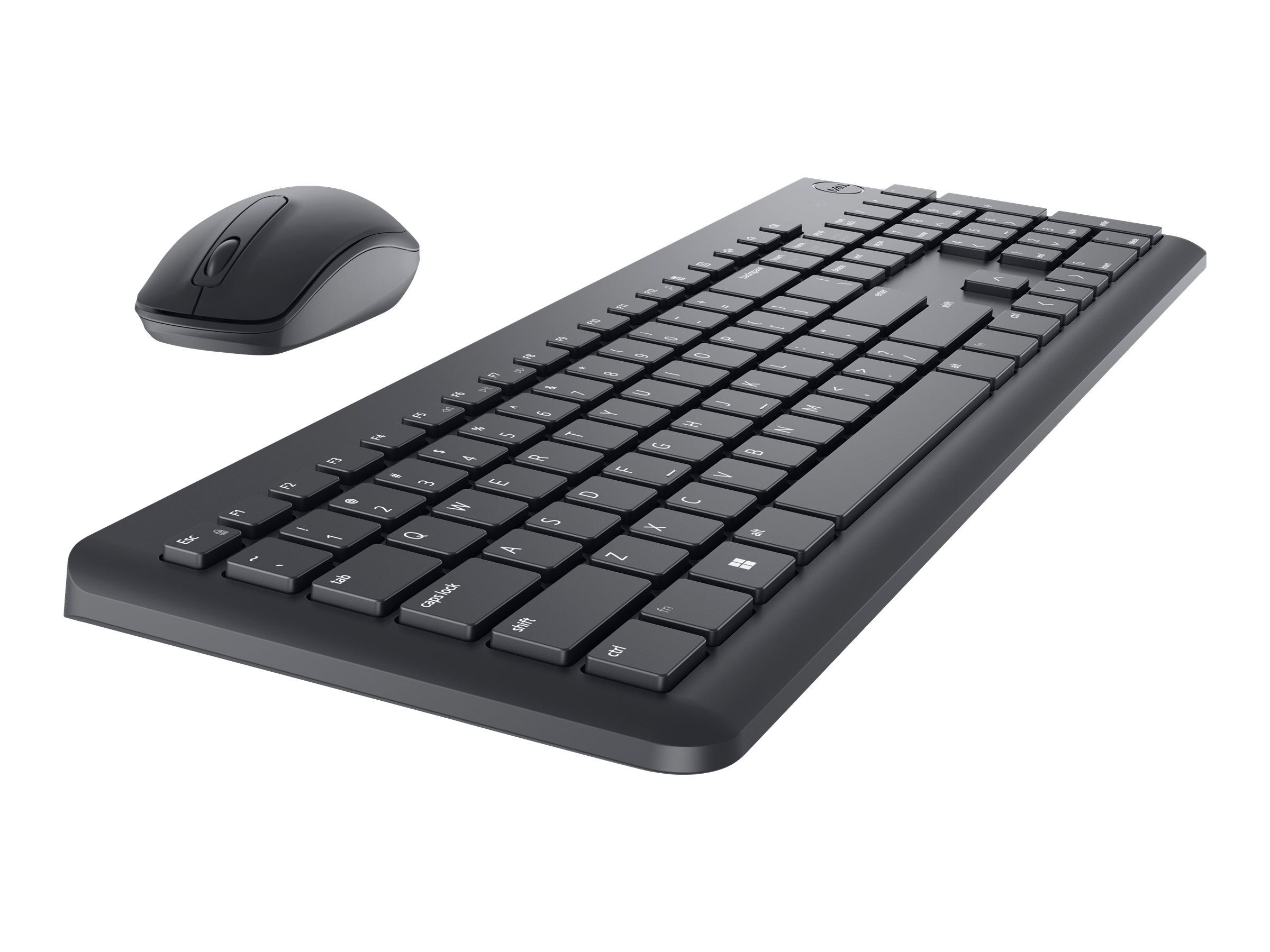 Dell Keyboard and Mouse KM3322W - Tastatur-und-Maus-Set - kabellos - 2.4 GHz - QWERTY - International Englisch - Schwarz - mit 3 years NBD Advance Exchange