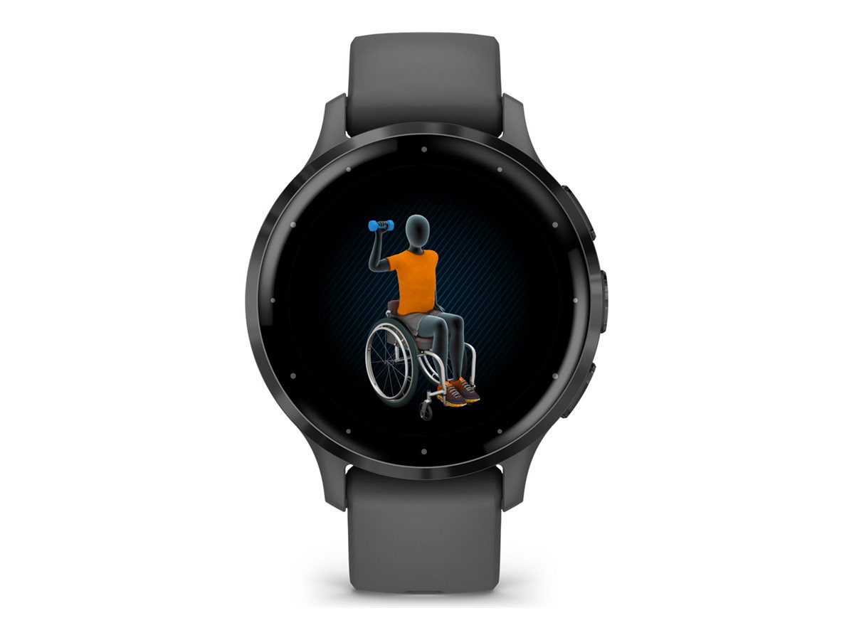 Garmin Venu 3S - Pebble Gray - intelligente Uhr mit Band - 8 GB