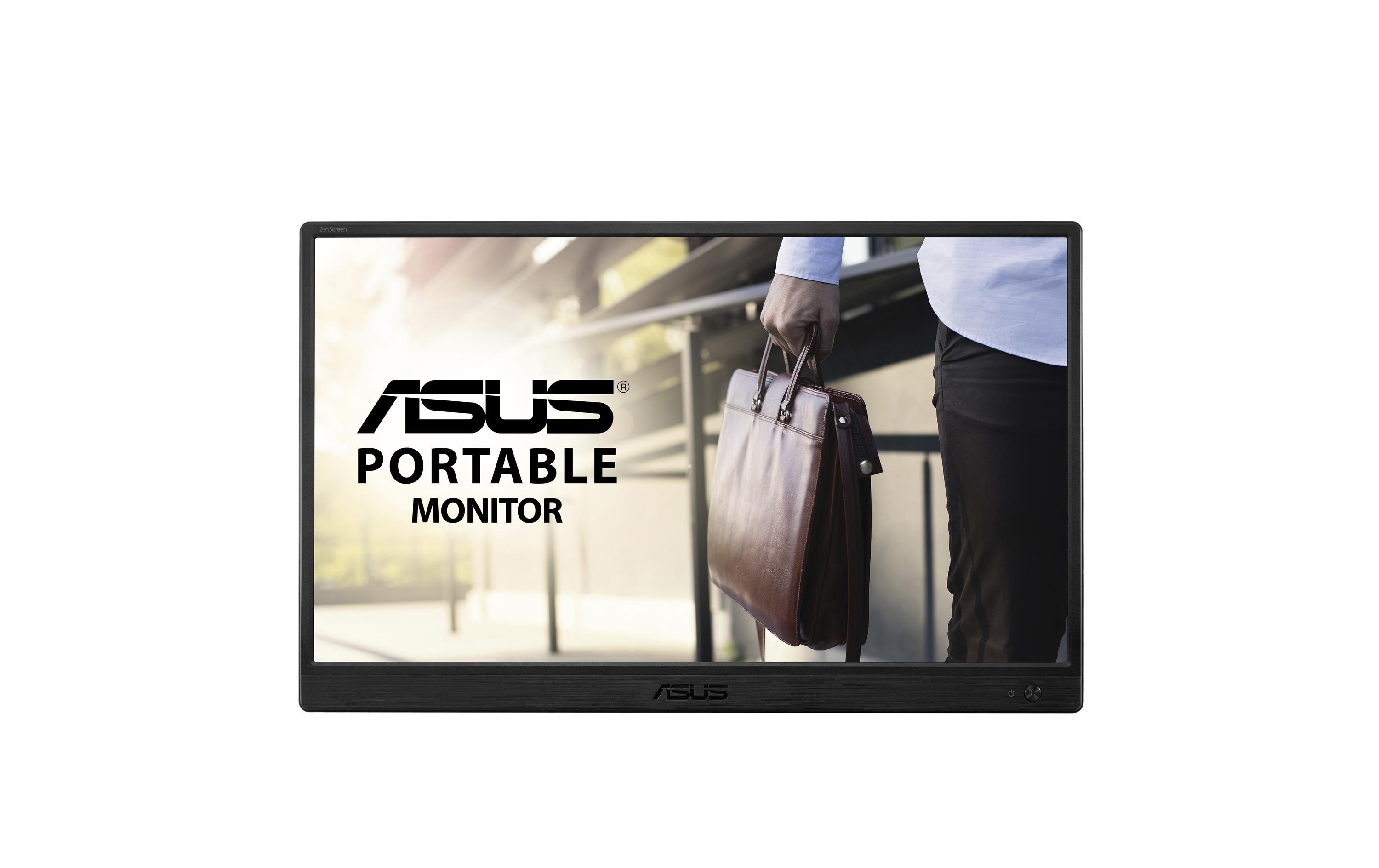 ASUS ZenScreen MB165B - LED-Monitor - 39.6 cm (15.6") - tragbar - 1366 x 768 WXGA @ 60 Hz - TN - 220 cd/m² - 500:1 - 10 ms - USB - Schwarz