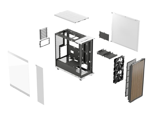 Fractal Design PC-Gehäuse North TG Clear Weiss