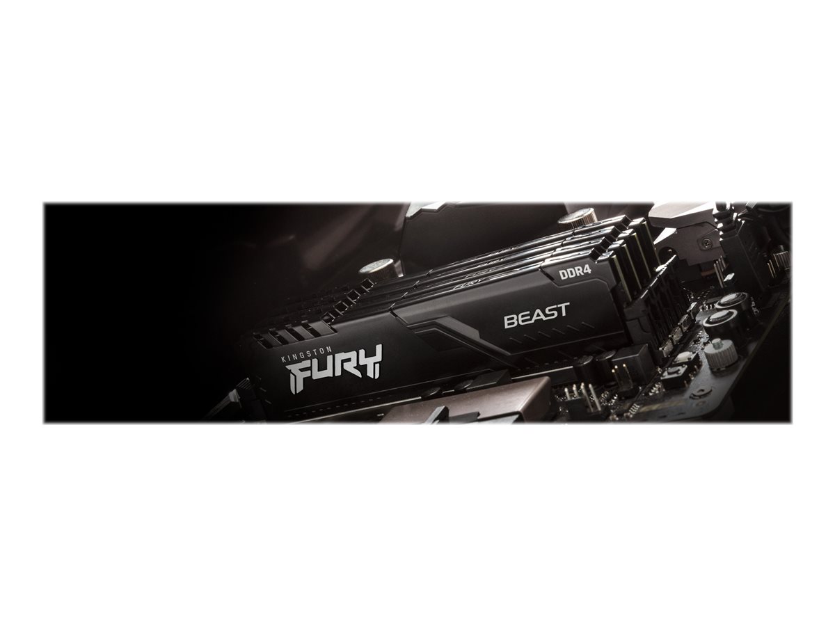 Kingston FURY Beast - DDR4 - Kit - 128 GB: 4 x 32 GB - DIMM 288-PIN - 3200 MHz / PC4-25600 - ungepuffert