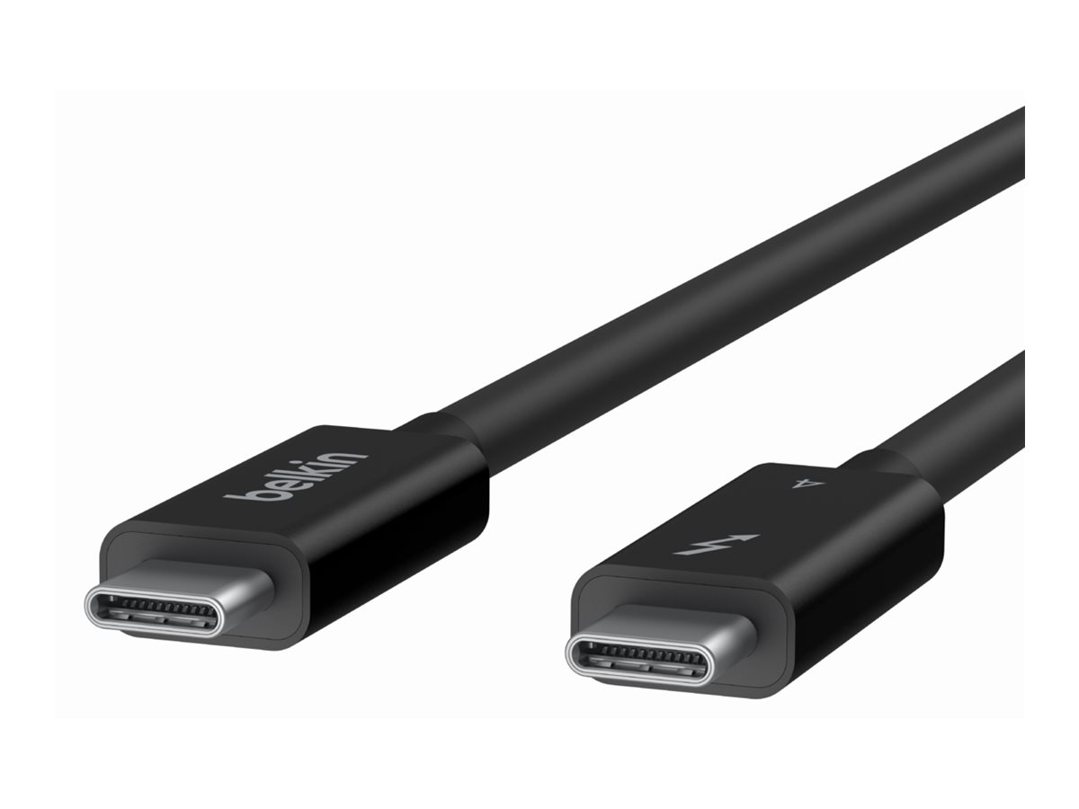 Belkin CONNECT - Thunderbolt-Kabel - 24 pin USB-C (M) umkehrbar zu 24 pin USB-C (M) umkehrbar - Thunderbolt 4 - 2 m - aktiv, USB-Stromversorgung (100 W) - für P/N: INC006TTSGY