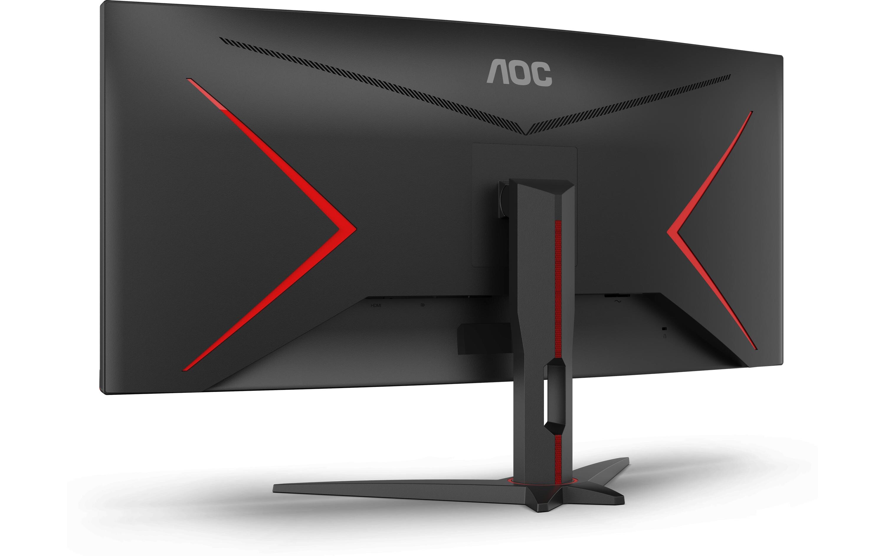 AOC Gaming CU34G2XE/BK - LED-Monitor - Gaming - gebogen - 86.4 cm (34") - 3440 x 1440 WQHD @ 144 Hz - VA - 4000:1 - HDR10 - 1 ms - HDMI, DisplayPort - Schwarz, Rot
