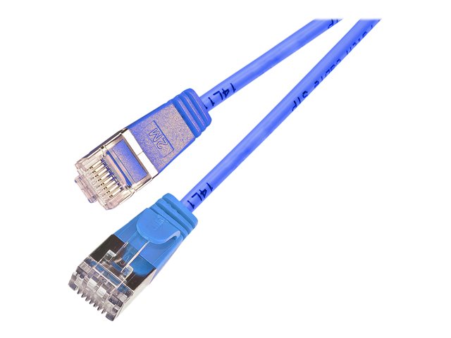 Wirewin Slim Light - Patch-Kabel - RJ-45 (M) zu RJ-45 (M) - 15 cm - F/FTP, PiMF - CAT 6 - geschirmt, ohne Haken, verseilt - Blau