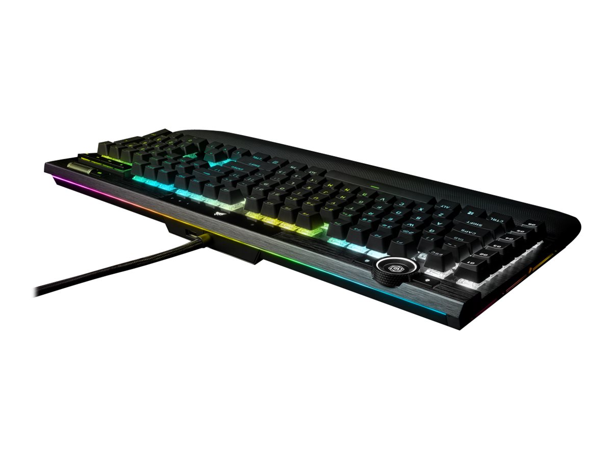 CORSAIR Gaming K100 RGB - Tastatur - Deutsch - Aluminium schwarz eloxiert (gebürstet) Eingabegerät