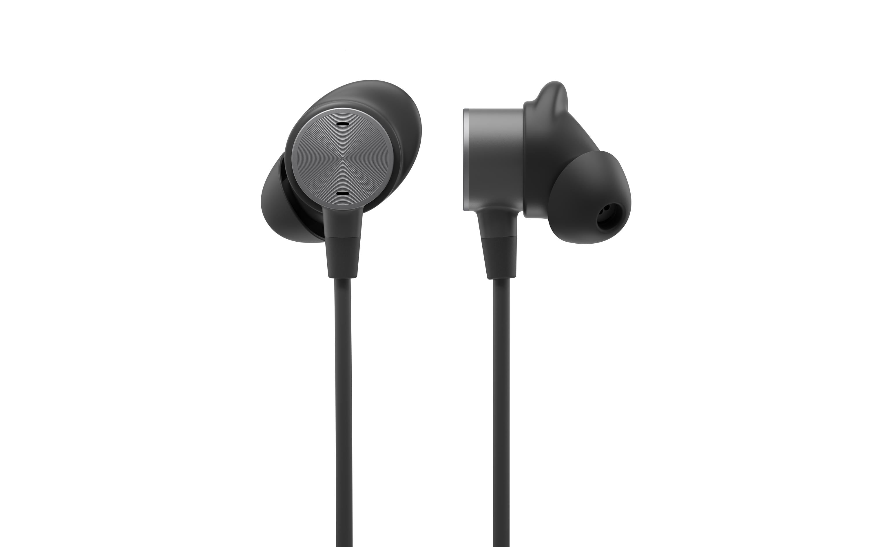Logitech Zone Wired Earbuds - Headset - im Ohr - kabelgebunden - 3,5 mm Stecker - Geräuschisolierung - Graphite - Zertifiziert für Microsoft Teams