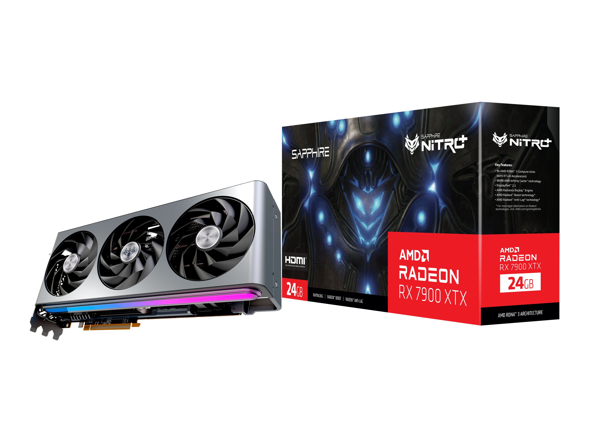 Sapphire NITRO+ Radeon RX 7900 XTX Vapor-X - Grafikkarten - Radeon RX 7900 XTX - 24 GB