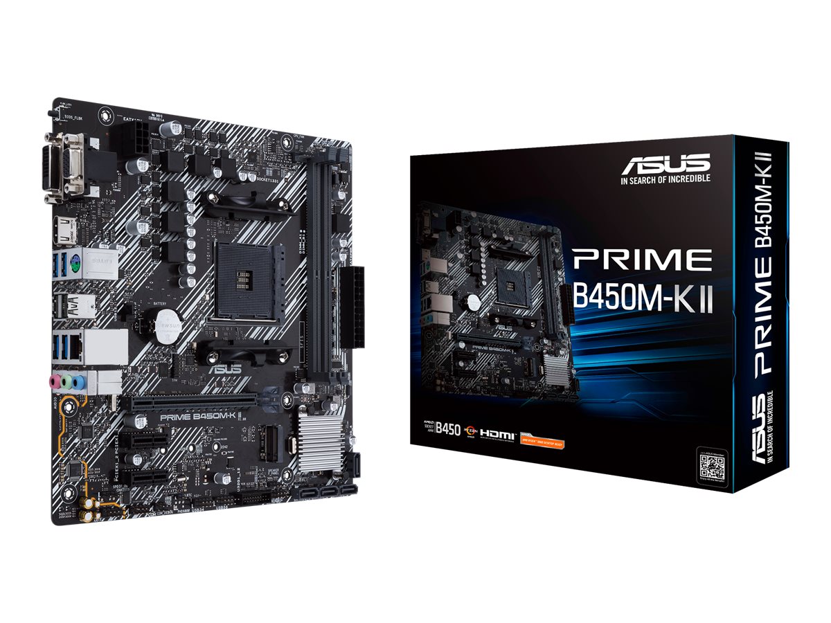 ASUS PRIME B450M-K II - Motherboard - micro ATX - Socket AM4 - AMD B450