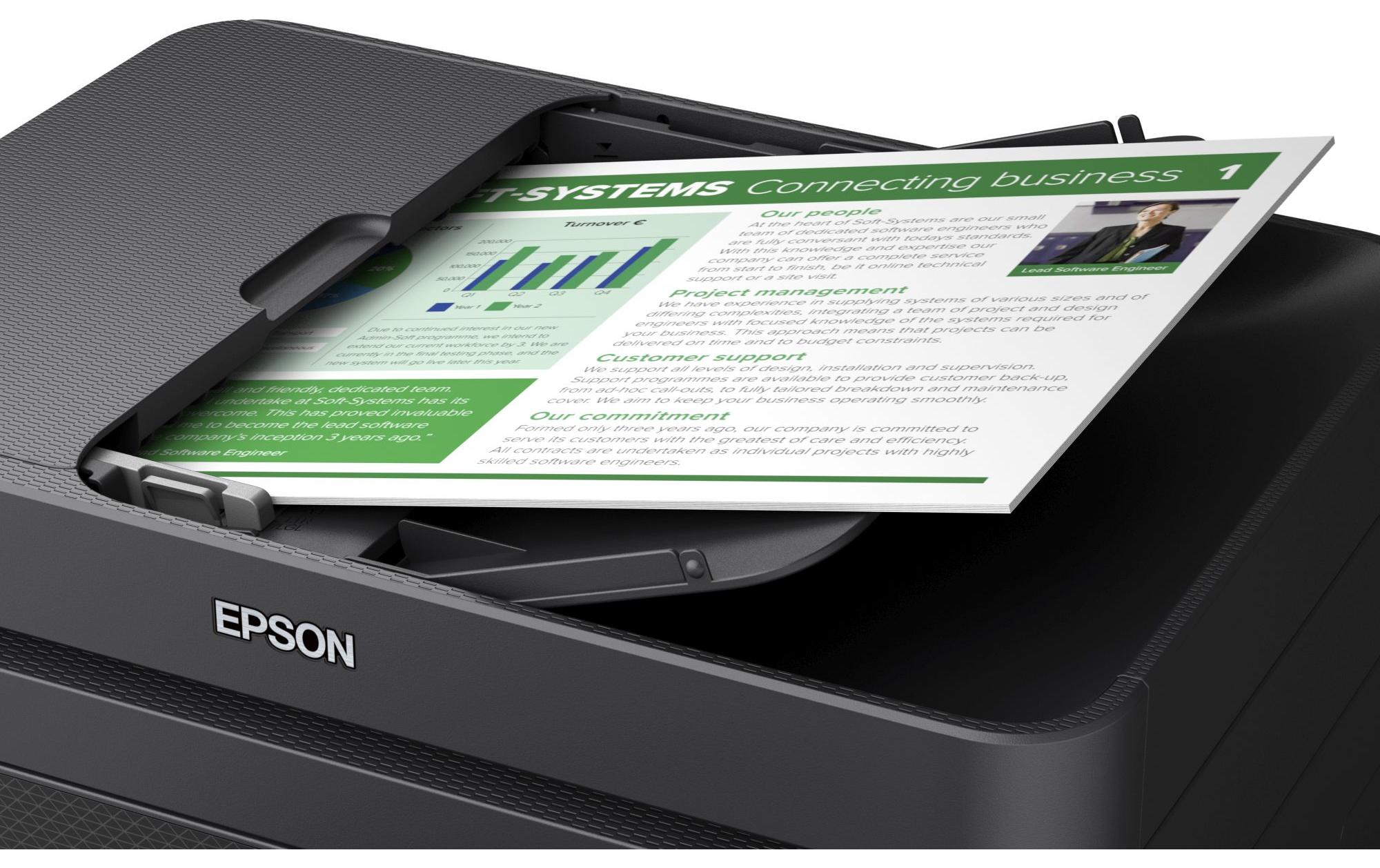 EPSON WorkForce WF-2930DWF 4 in 1 Tintenstrahl-Multifunktionsdrucker schwarz