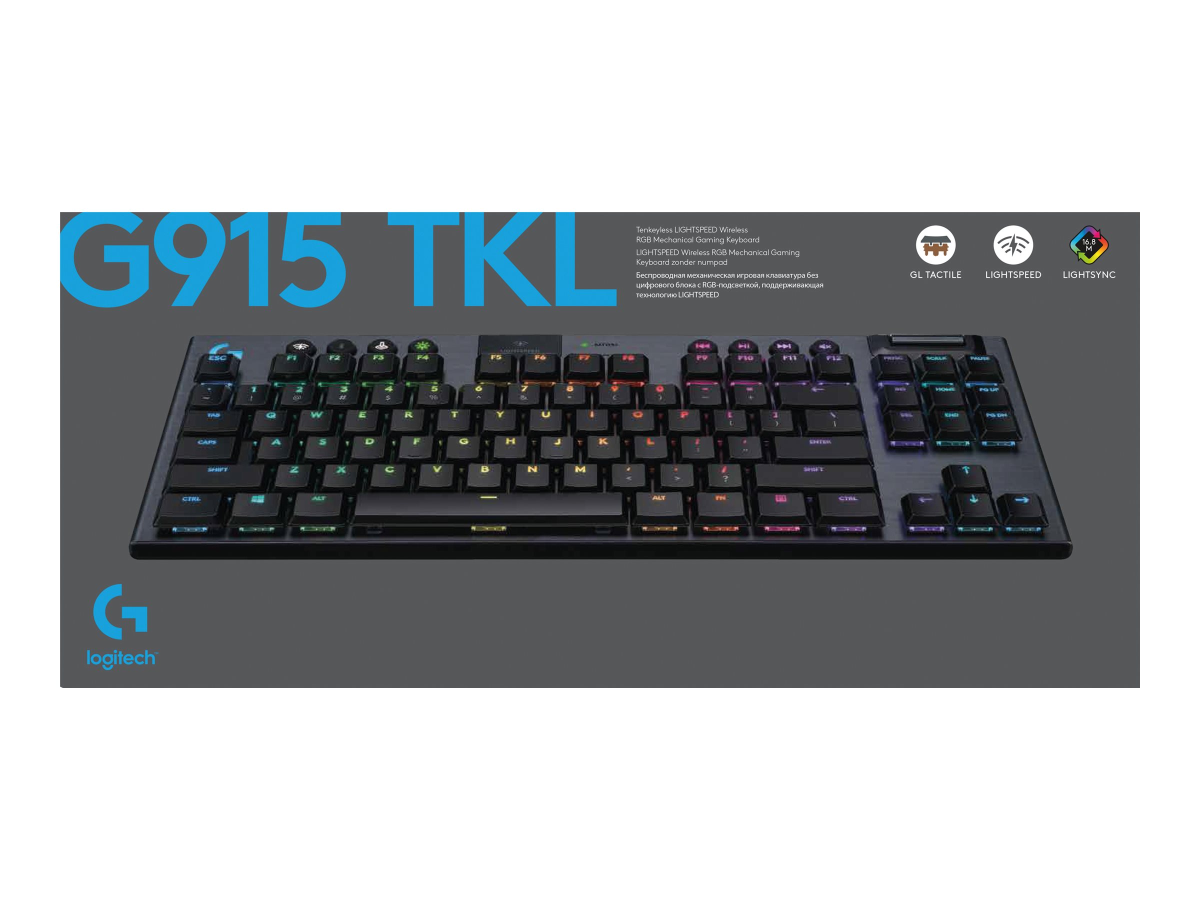 Logitech Gaming G915 TKL - Tastatur - QWERTZ - Deutsch - Kohle Eingabegerät