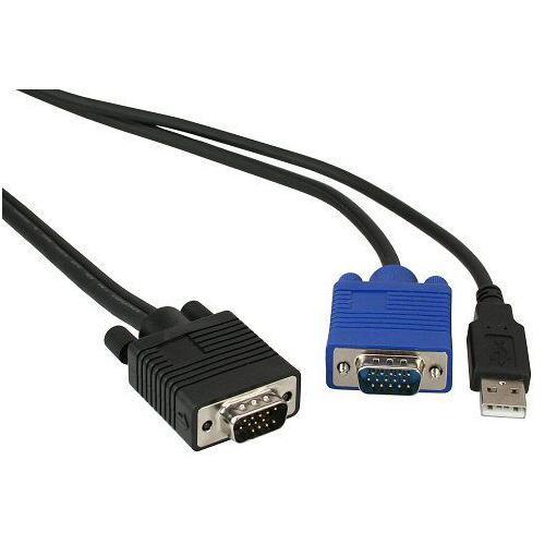 InLine - Tastatur- / Video- / Maus- (KVM-) Kabel - HD-15 (VGA) (M) zu USB, HD-15 (VGA) (M) - 1.8 m - für P/N: 60664A, 60665A, 60666A