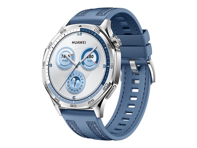 Huawei Watch GT 5 - Edelstahl - intelligente Uhr mit gewebtes Band - Blau