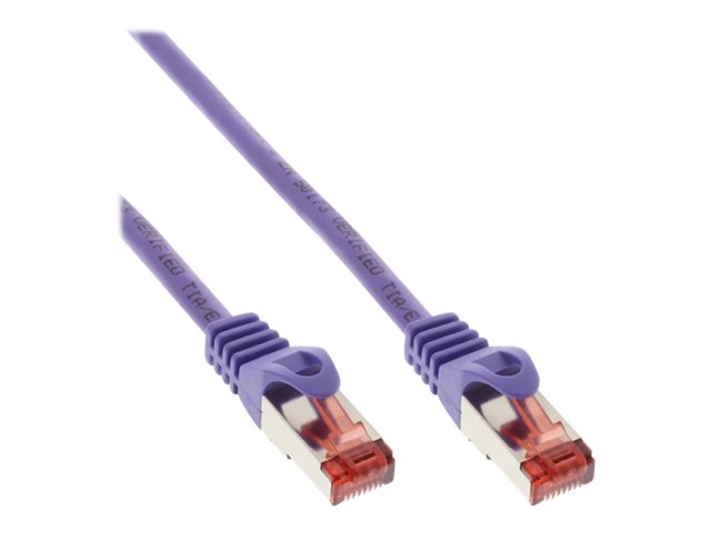 InLine - Patch-Kabel - RJ-45 (M) zu RJ-45 (M) - 3 m - SSTP-Kabel - CAT 6 - geformt - lila