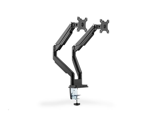 DIGITUS DA-90395 Aufstellung - einstellbarer Doppelarm - für 2 LCD-Displays - mattschwarz