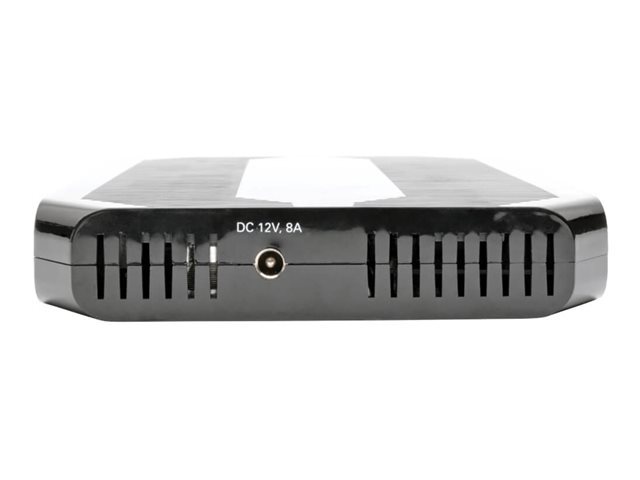 Tripp U280-010-ST-CEE 10-Port-USB-Ladestation mit einstellbarem Speicher - 12 V 8 A (96 W) USB-Ladegerät-Ausgang - Schuko-Netzkabel - Jede Marke - USB - Schwarz - Digital/Daten - 4-polig