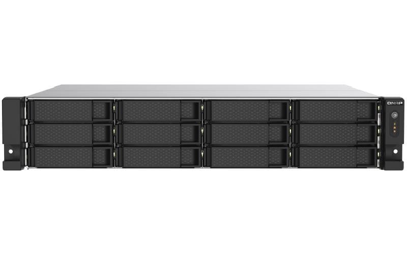 QNAP TS-1273AU-RP - NAS-Server - 12 Schächte - Rack - einbaufähig - SATA 6Gb/s - RAID RAID 0, 1, 5, 6, 10, JBOD, 5 Hot Spare, 6 Hot Spare, 10-Hot-Spare - RAM 8 GB - Gigabit Ethernet / 2.5 Gigabit Ethernet - iSCSI Support - 2U