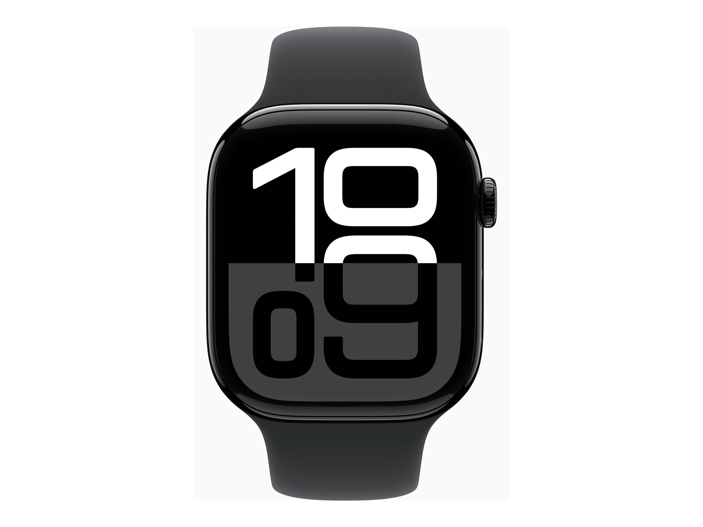 Apple Watch Series 10 GPS 46mm Jet Black Aluminium Case mit Black Sport Band - M/L (MWWQ3QF/A)