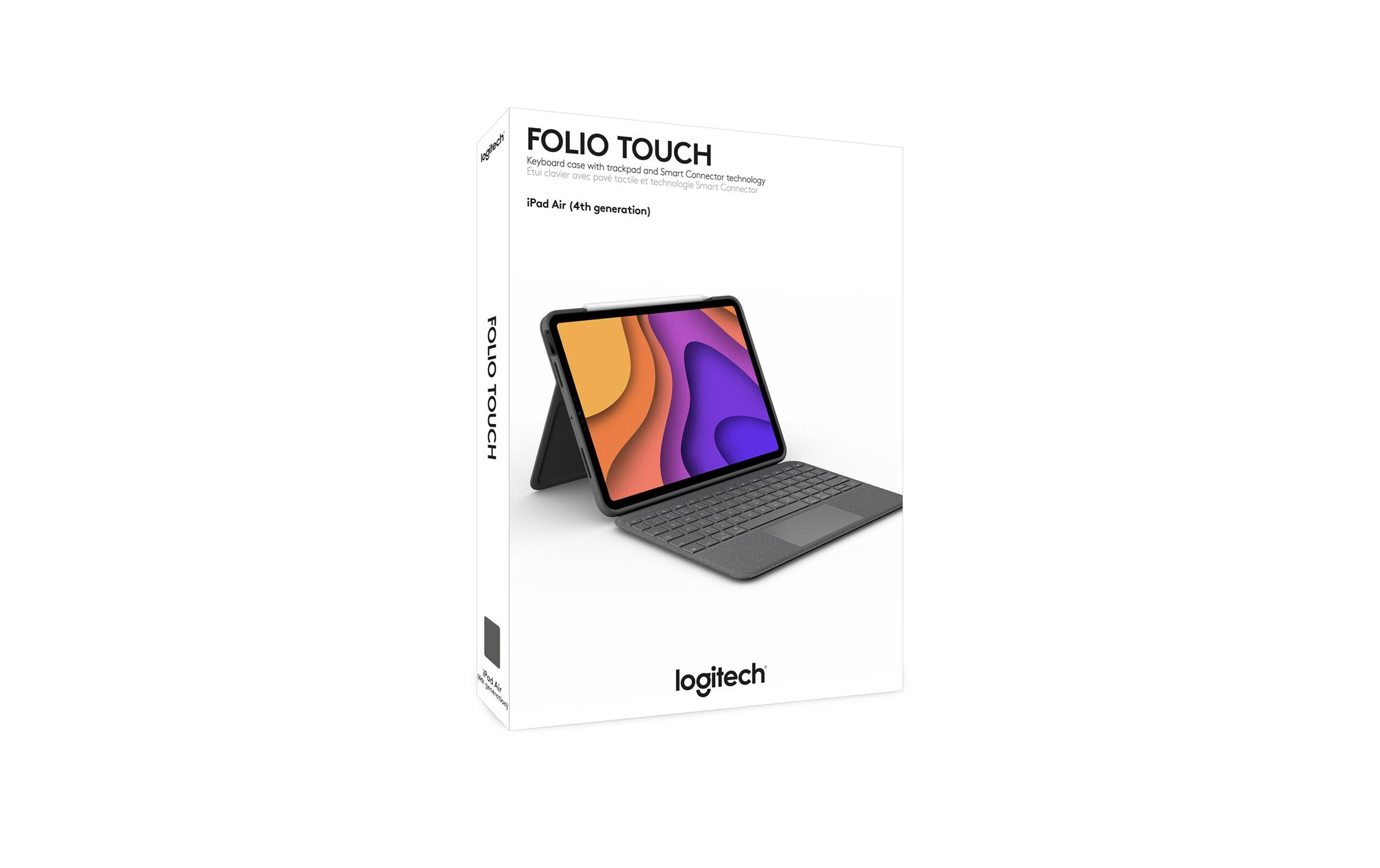 Logitech Folio Touch - Tastatur und Foliohülle - mit Trackpad - QWERTZ - Schweiz - Oxford Gray Eingabegerät
