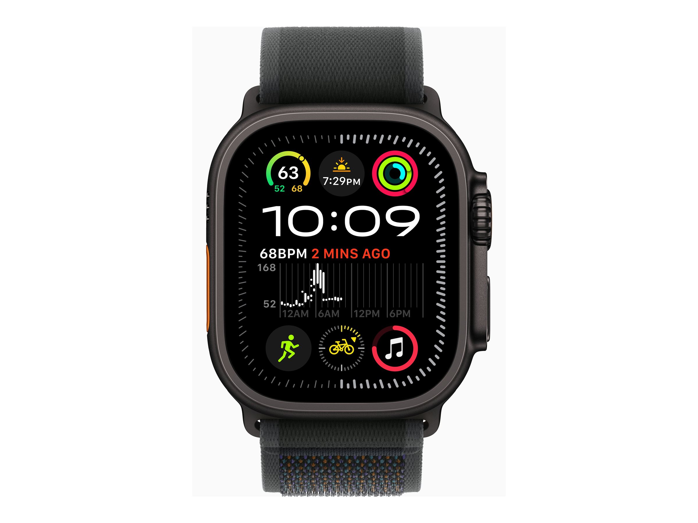 Apple Watch Ultra 2 GPS + Cellular 49mm Black Titanium Case mit Black Trail Band - M/L (MX4V3FD/A)