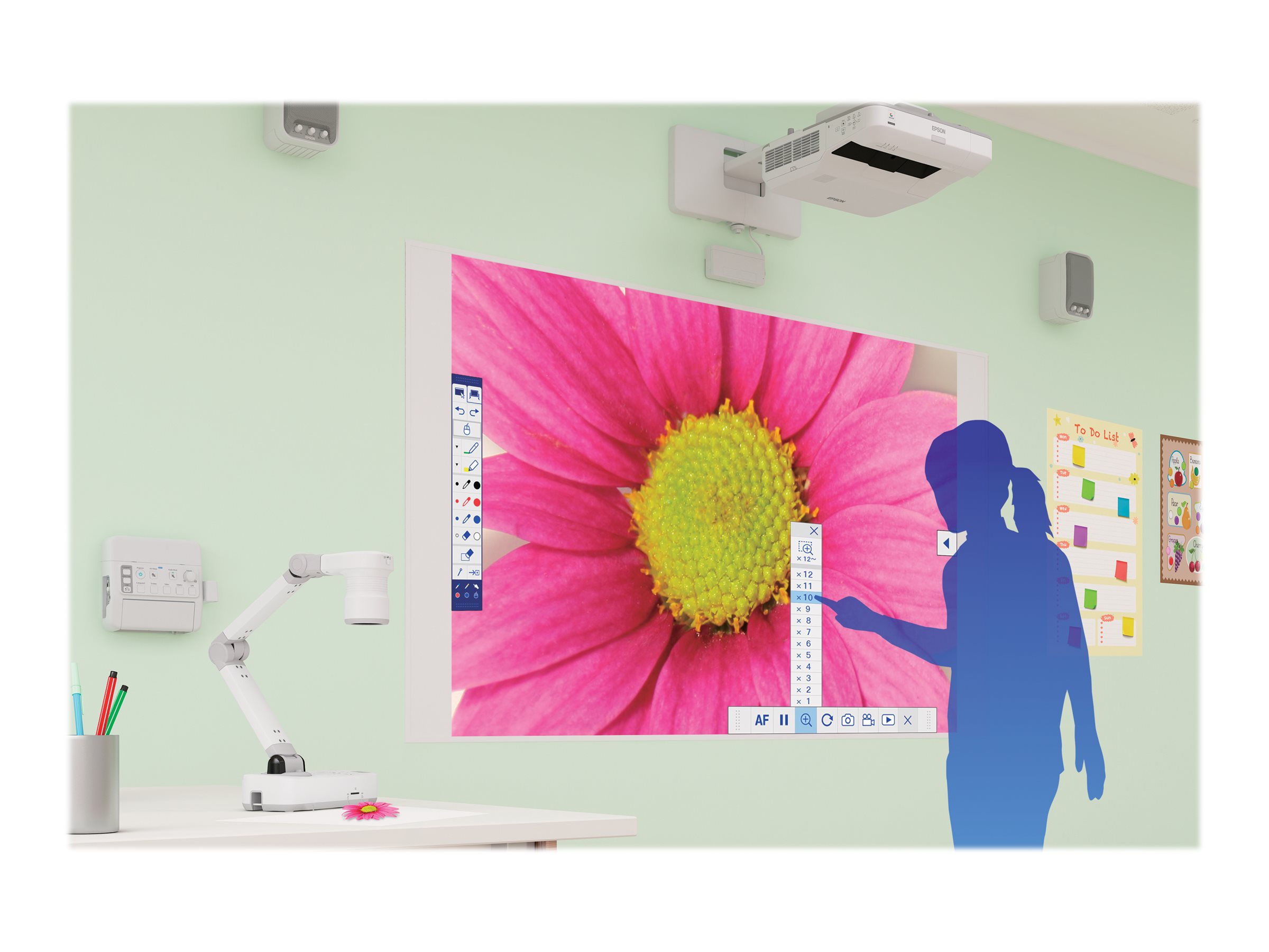 Epson EB-695Wi - 3-LCD-Projektor - LAN - Grau
weiß