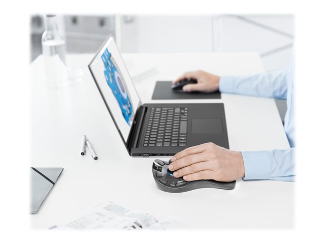 3Dconnexion SpaceMouse Pro Wireless - Bluetooth Edition - 3D-Maus - 2.4 GHz
Bluetooth
USB-C