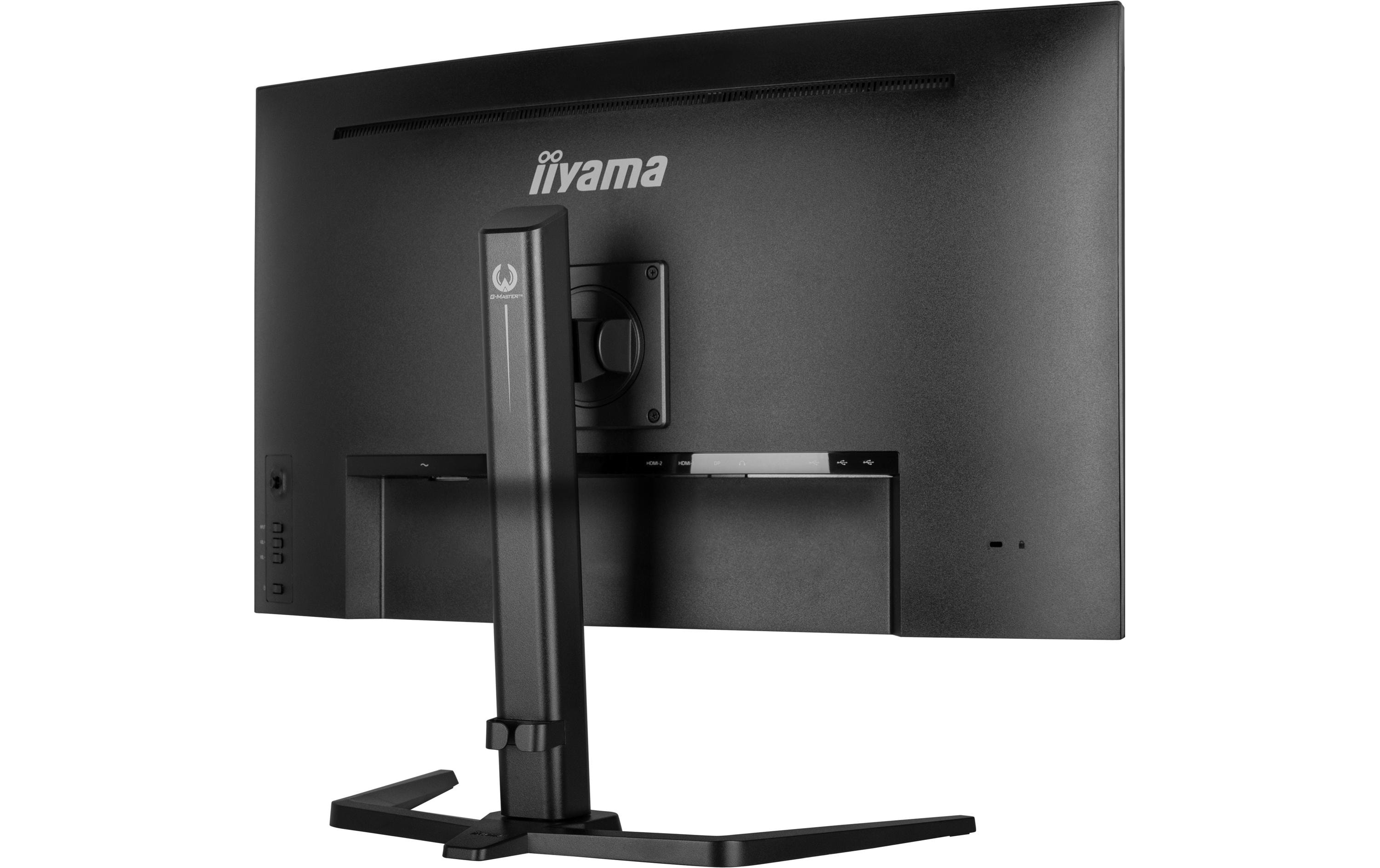 iiyama G-MASTER Red Eagle GCB3280QSU-B1 - LED-Monitor - gebogen - 81.3 cm (32") (31.5" sichtbar) - 2560 x 1440 WQHD @ 165 Hz - VA - 350 cd/m² - 3000:1 - 0.2 ms - 2xHDMI, DisplayPort - Lautsprecher - mattschwarz