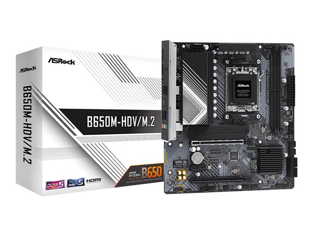 ASRock B650M-HDV/M.2 - Motherboard - micro ATX - Socket AM5 - AMD B650